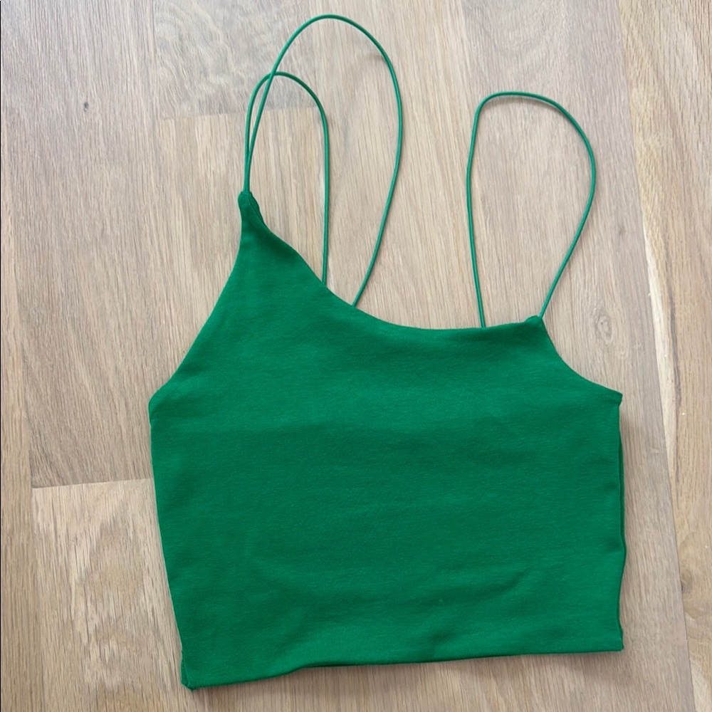 Green Spaghetti Strap Top